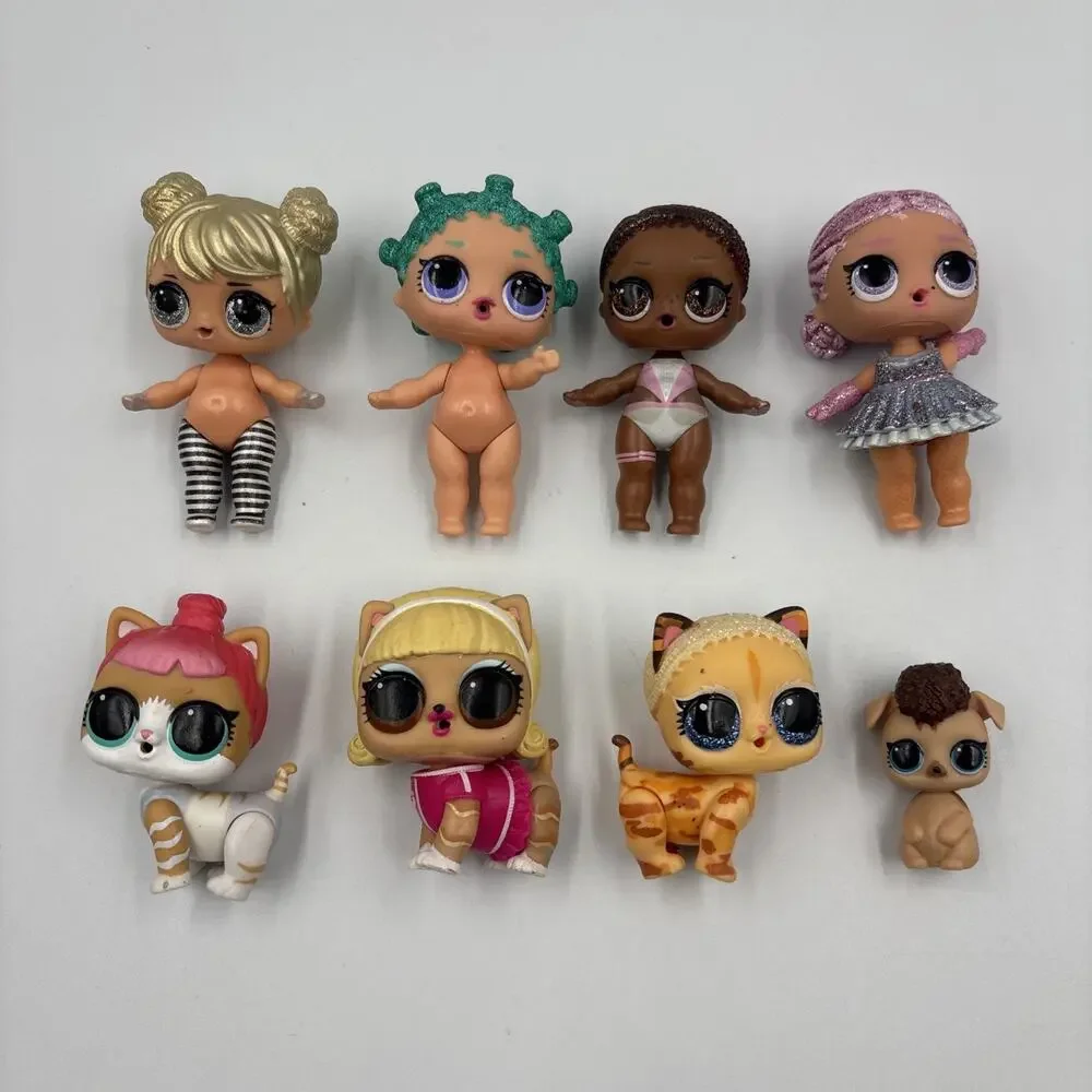 LOL SURPRISE DOLLS Mixed Lot Of 4 Dolls And 4 Pets